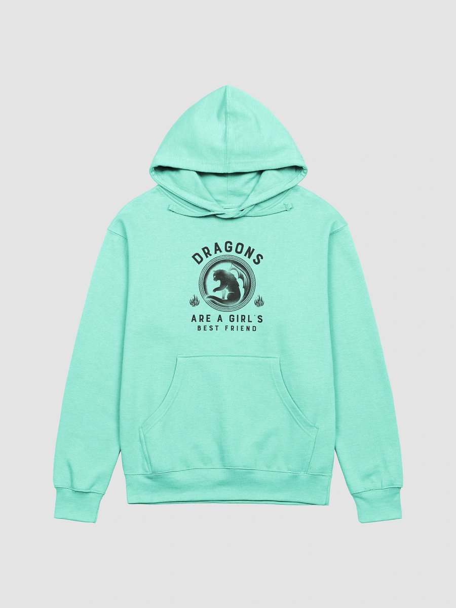 Dragons Are A Girl's Best Friend Dragon Cat Girl Woman Friendship Hoodie 2 product image (1)