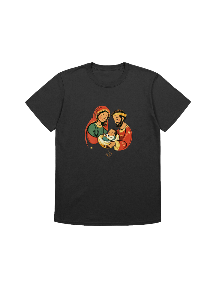 Mary, Joseph and Baby Jesus Nativity Scene Unisex Christmas T-Shirt product image (3)