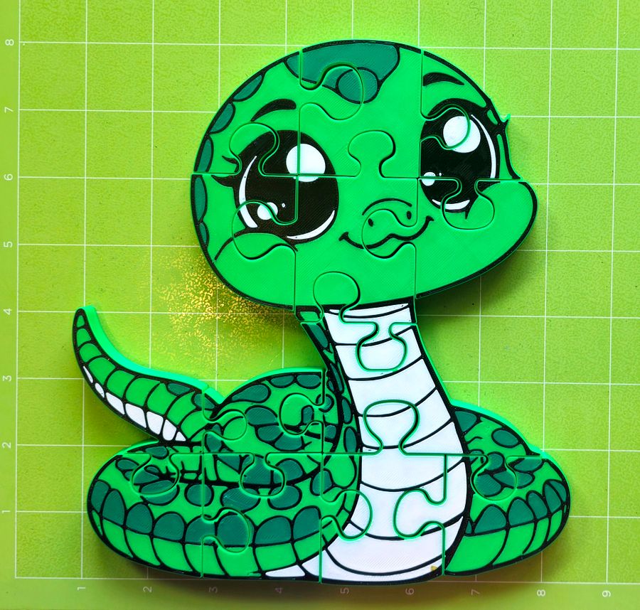 Snake 3D Printed Jigsaw Puzzle – Fun, Durable, & Kid-Friendly! product image (4)