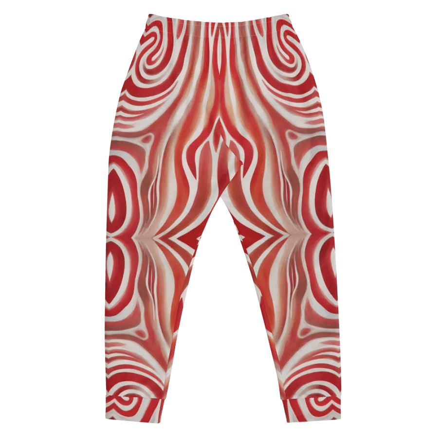 Funky Red Liquid Tie-Dye Explosion Men's Joggers product image (8)