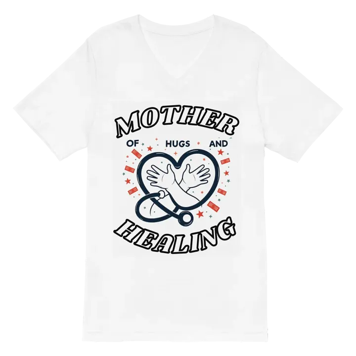 mother of Hugs and healing, Stethoscope v-neck Tee product image (2)