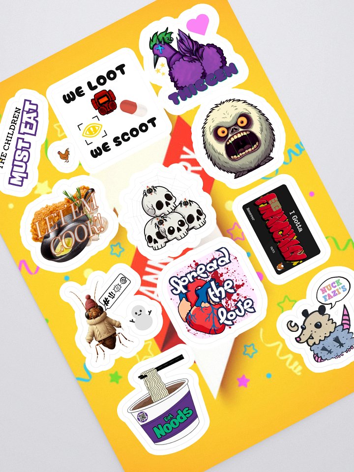 Monthly Mayhem: Year 1 | Slaps Sticker Sheet product image (1)