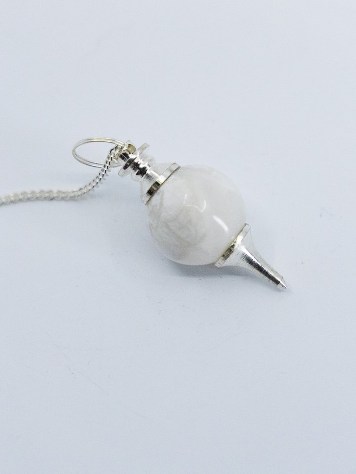 Howlite Crystal Ball Pendulum product image (1)