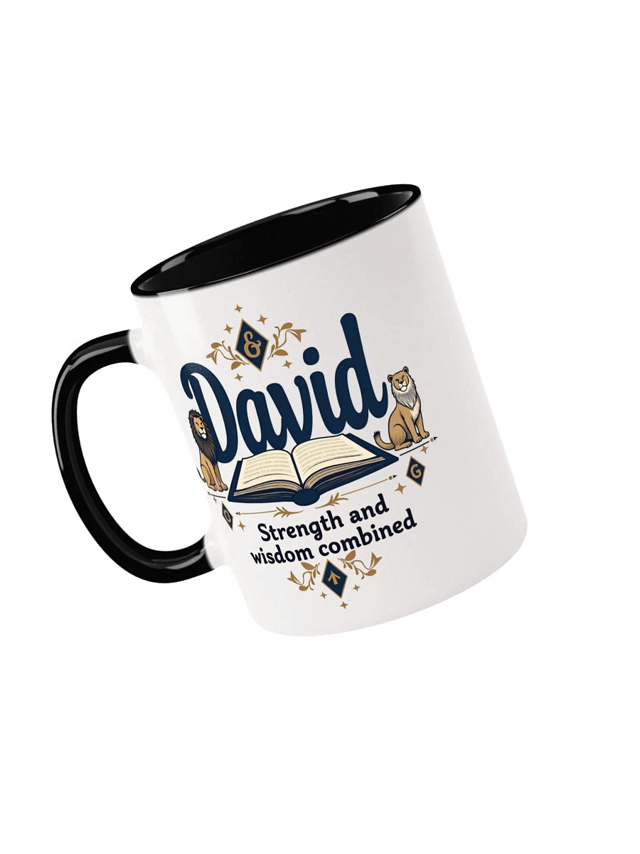 David, Strength and Wisdom Combined" Personalized Mug product image (3)