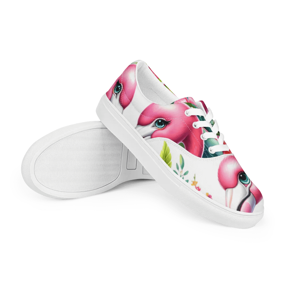 Tropical Flamingo Love Lace-Up Shoes product image (10)