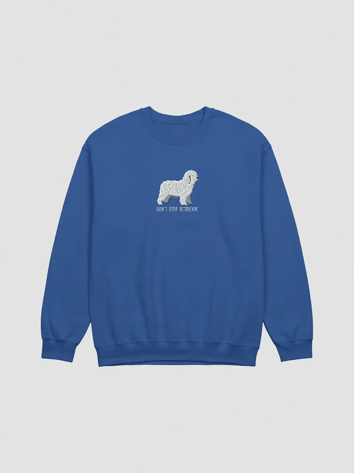 Don't Stop Retrievin' Sweatshirt (Embroidered) of a Spanish Water Dog(White) product image (13)