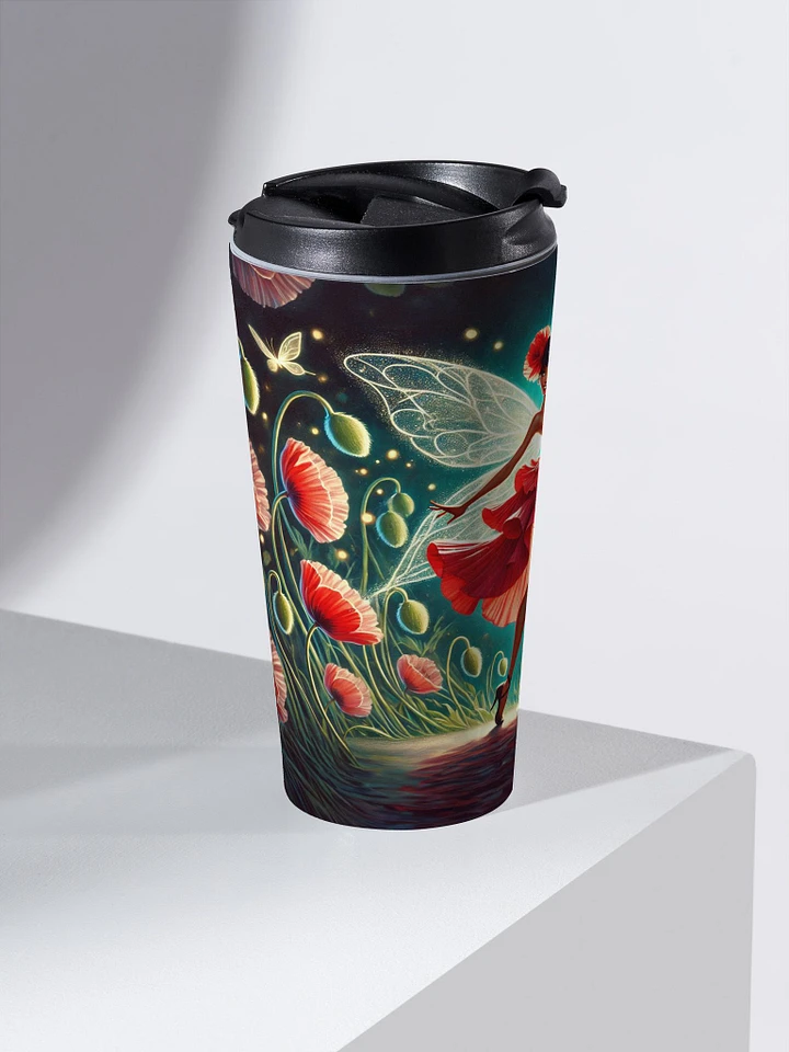 Beautiful Poppy Fairy Stainless Steel Travel Mug product image (2)