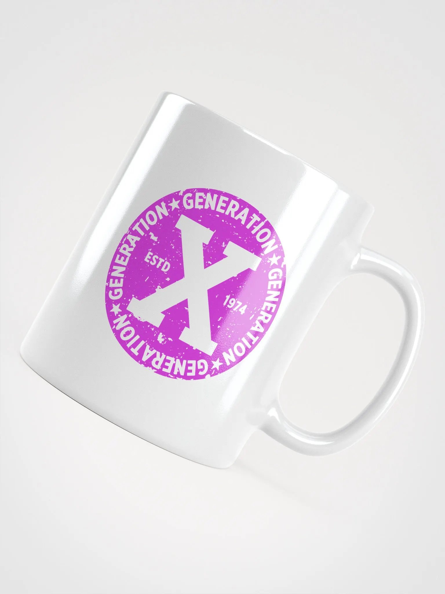 Generation X ESTD 1974 Distressed Coffee Mug White product image (10)