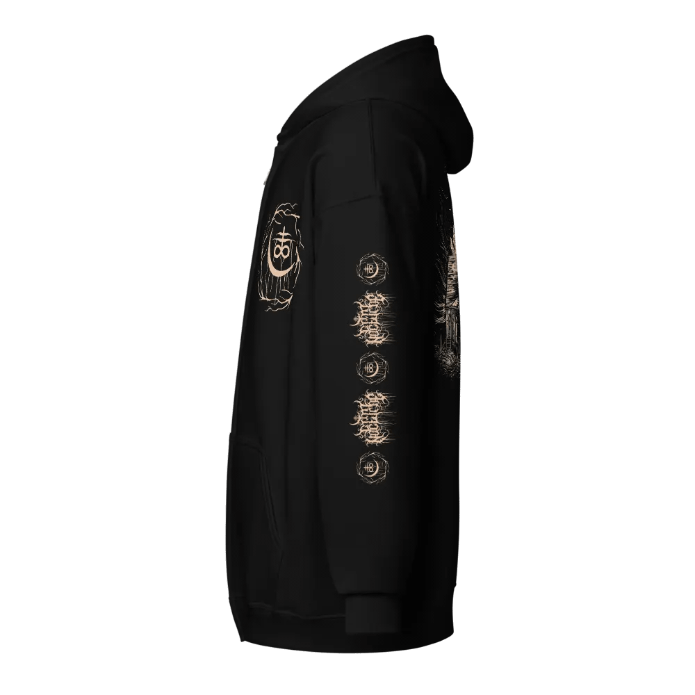 Burning Church Zipper Hoodie product image (3)