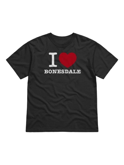 White Text I Heart Bonesdale Tee product image (1)
