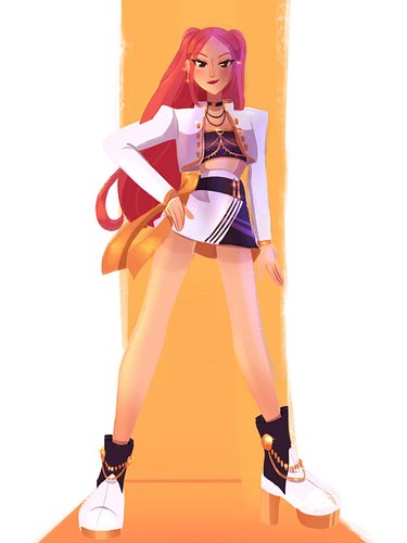 Just finished working on Mira! I also went back and made changes to rumi and fixed a few things on her face. I posted the fix...