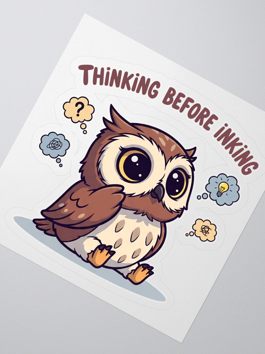 Overthinking Owl Kiss Cut Sticker product image (2)