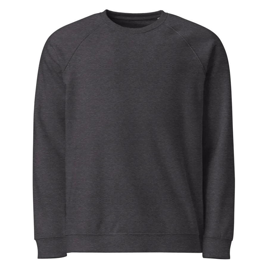 Plain Color Charcoal Heather Raglan Sweatshirt product image (5)