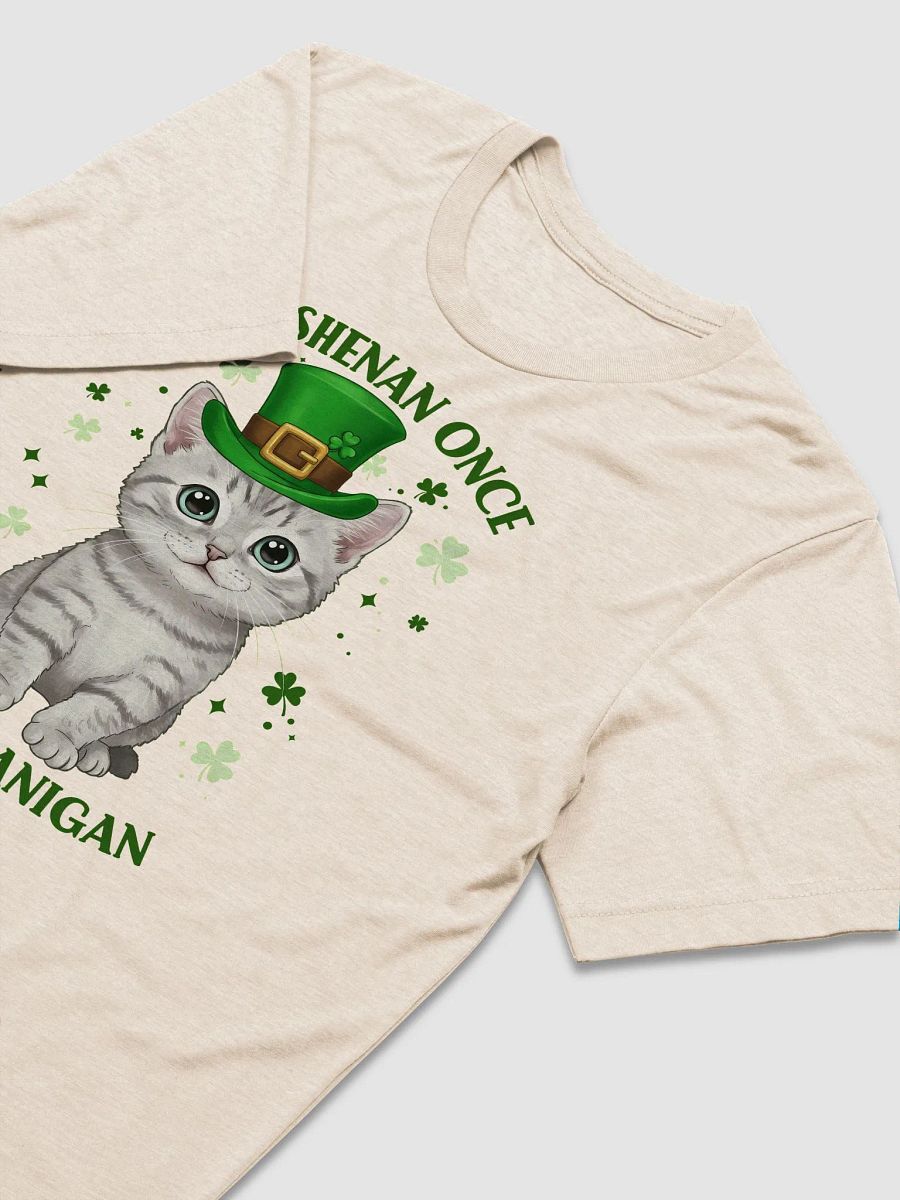 If I Shenan Once, I’ll Shenanigan - Cute St. Patrick’s Day Cat T-Shirt product image (8)