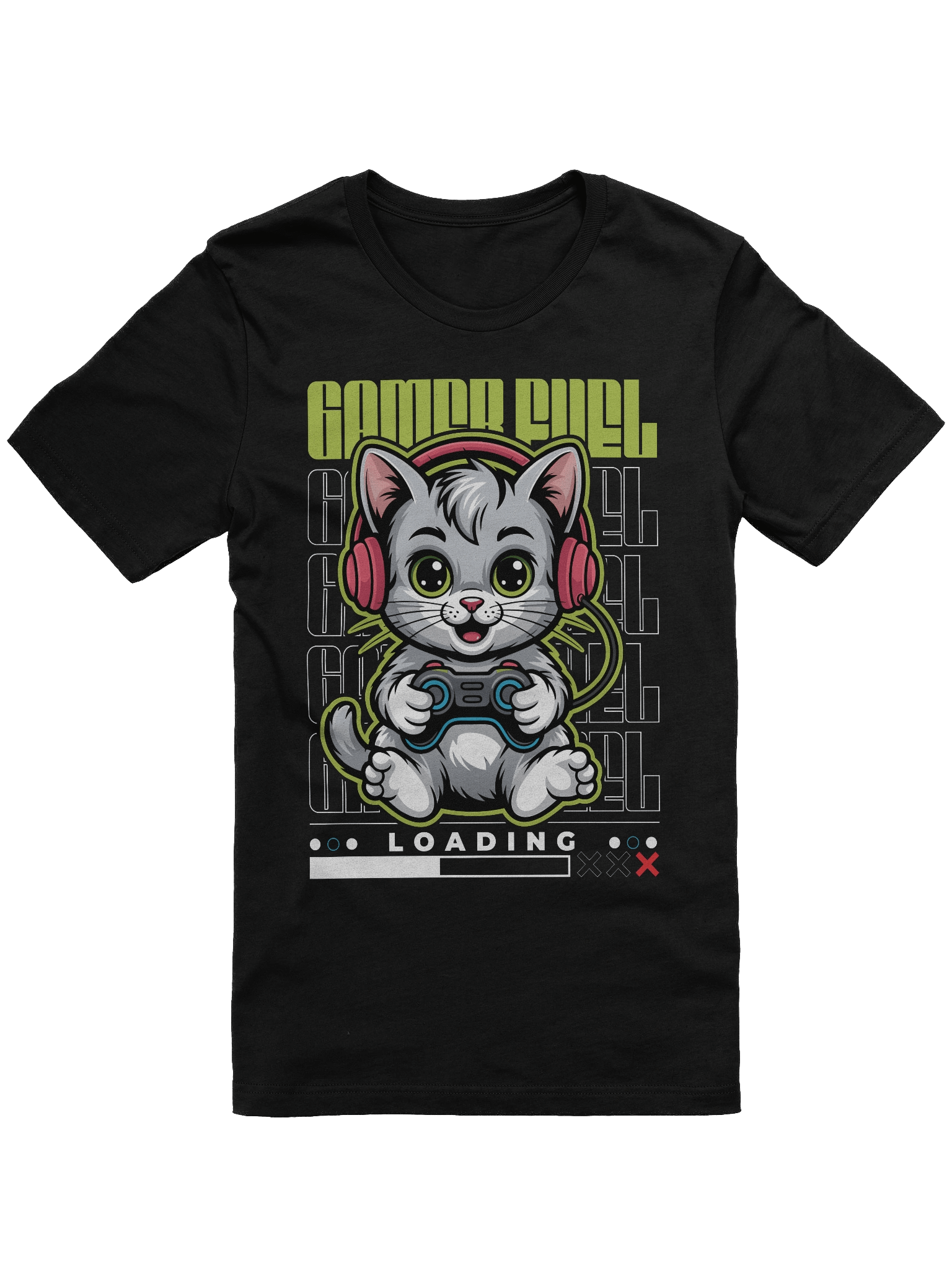Gamer Cat | Unisex Bella+Canvas Supersoft T-Shirt product image (2)