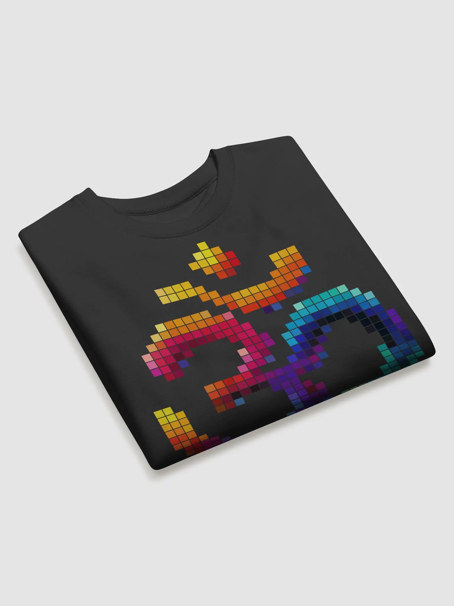Pixelated Om Symbol Cotton Sweatshirt product image (3)