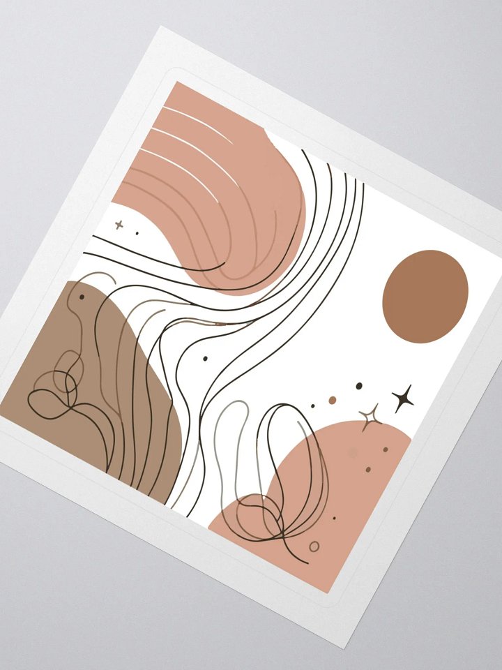 Cosmic Brown Kiss Cut Stickers product image (2)
