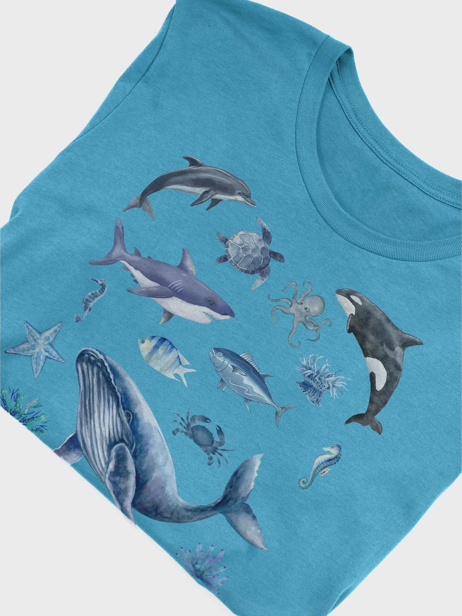 Ocean Symphony Watercolor T-Shirt product image (3)