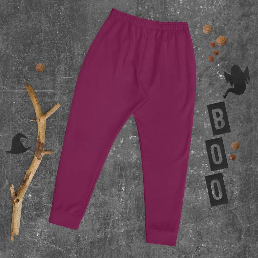 Plain Dark Burgundy Red True Summer Recycled Polyester Premium Men's Joggers by Treasure Pie product image (8)