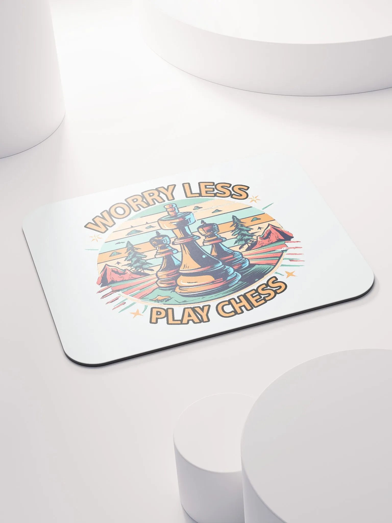 WORRY LESS PLAY CHESS - Classic Mouse Pad product image (4)