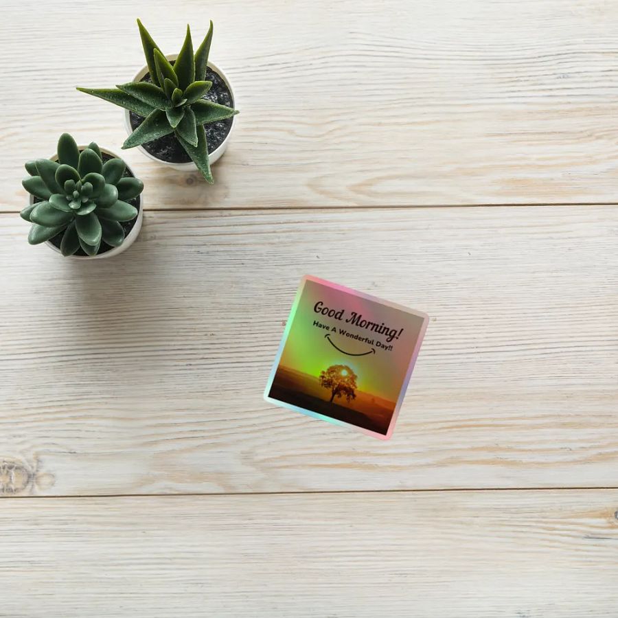 Smiling Sunrise Holographic Sticker Pack product image (8)