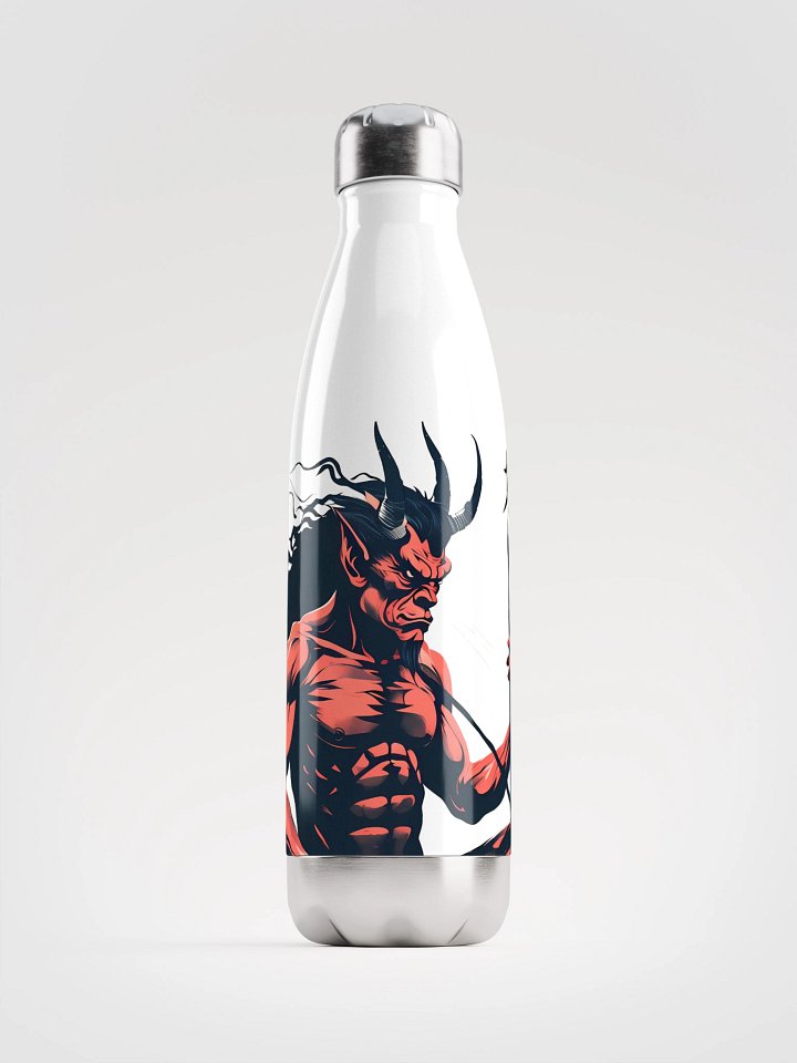 Fiery Oni Demon Art - Bold Japanese Folklore Design Stainless Steel Water Bottle product image (1)