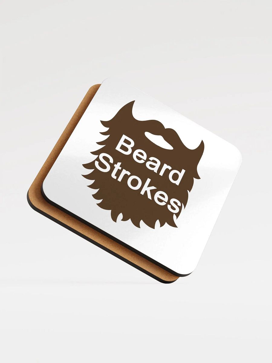 Beard Strokes Coaster (White) product image (5)