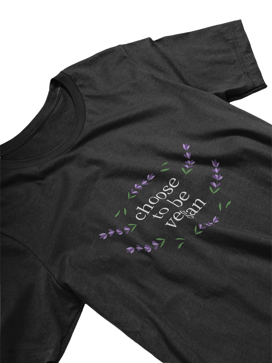 “Choose to be Vegan” Unisex Black T-Shirt product image (2)