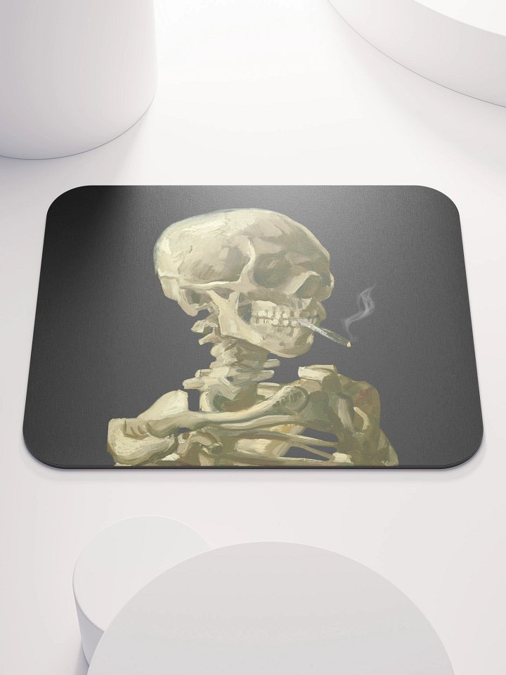 Smoking Skeleton Mouse Pad product image (1)