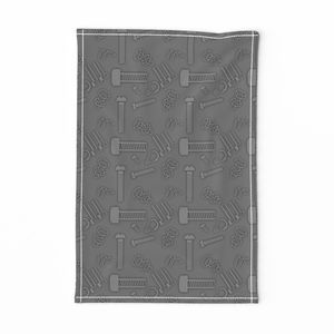 Seamless Pattern - Nuts and Bolts in Shades of Gray product image (11)