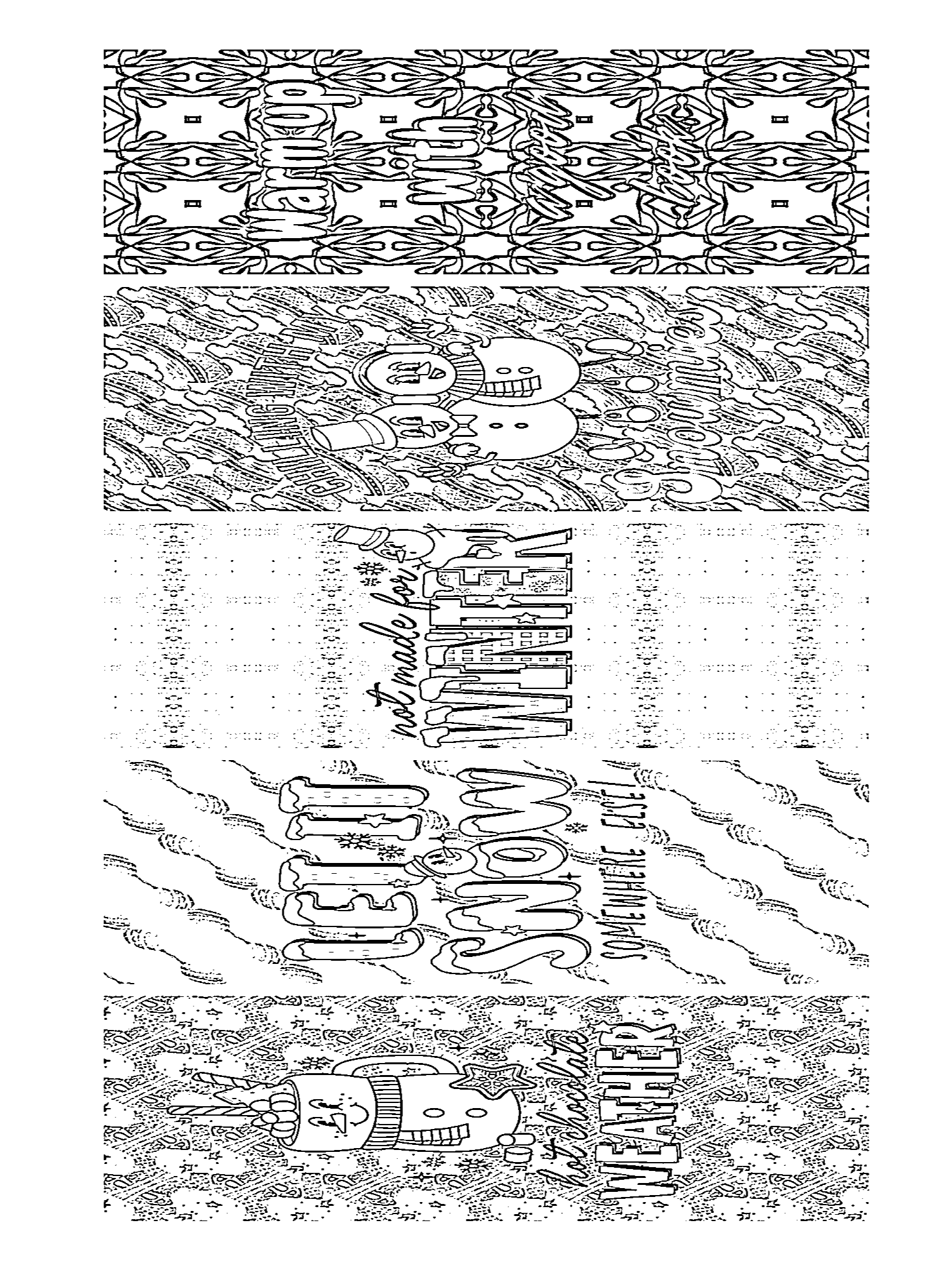 Coloring Your Own Winter Boomark Sheets product image (2)
