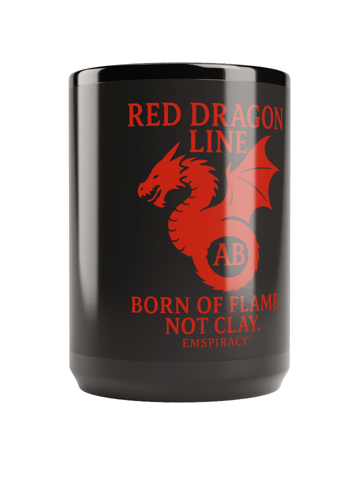 ❤️‍🔥 Red Dragon Glossy Black Mug – Emspiracy Edition ❤️‍🔥 product image (1)