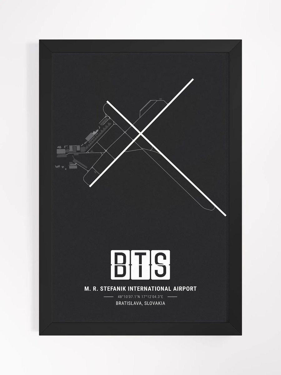 Framed Airport BTS Premium Map On Matt Paper product image (1)