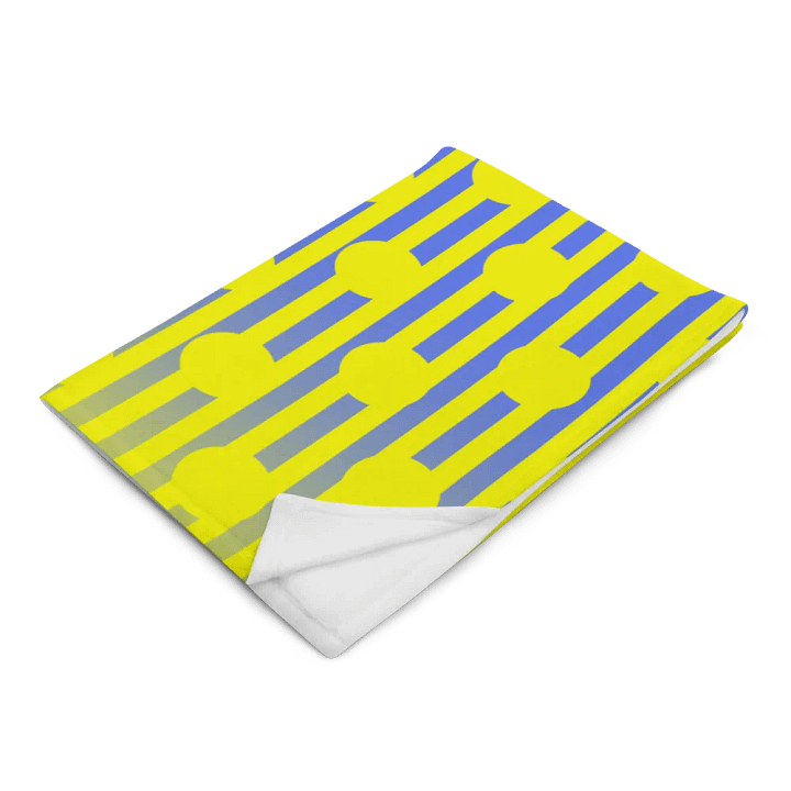 Yellow Polkadots and Stripes Throw Blanket product image (14)