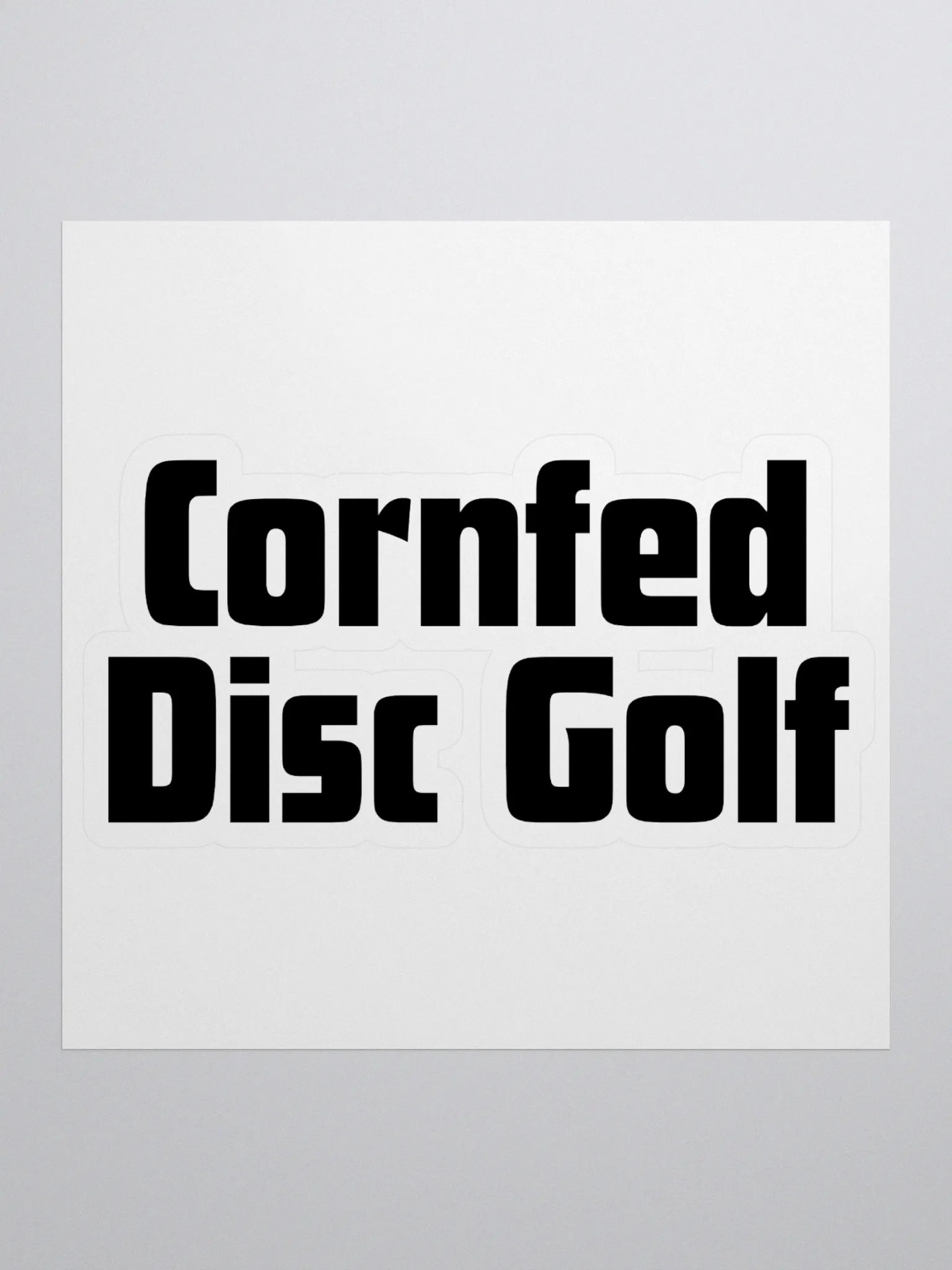 Cornfed Disc Golf Sticker Text 4" product image (1)