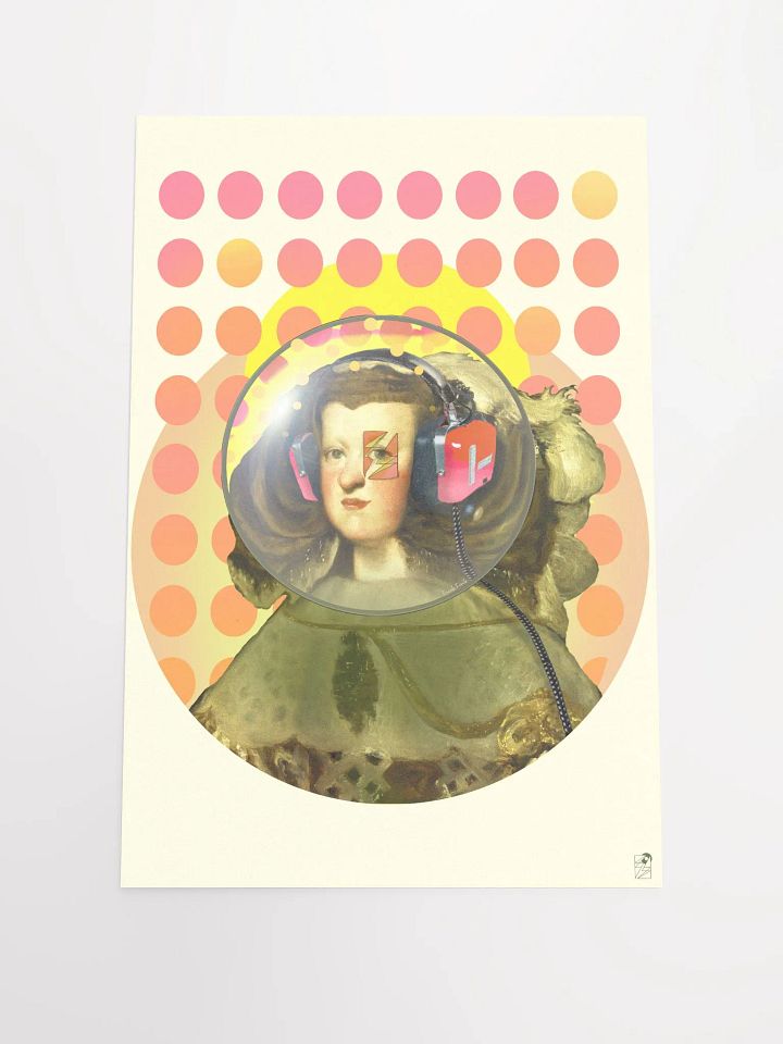 Queen of Space by Frank Fonik (AM/FM Radio Headphone) , Techno EDM Matte Paper Poster product image (1)