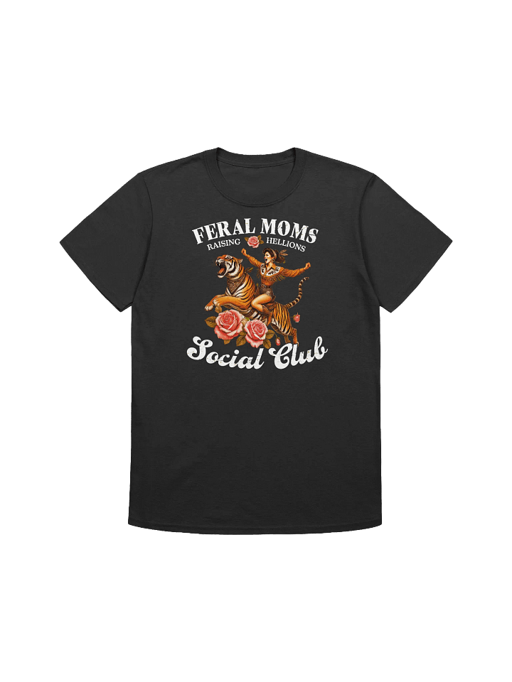Feral Moms - Tiger Riding Rebel Mother Graphic T-Shirt product image (7)
