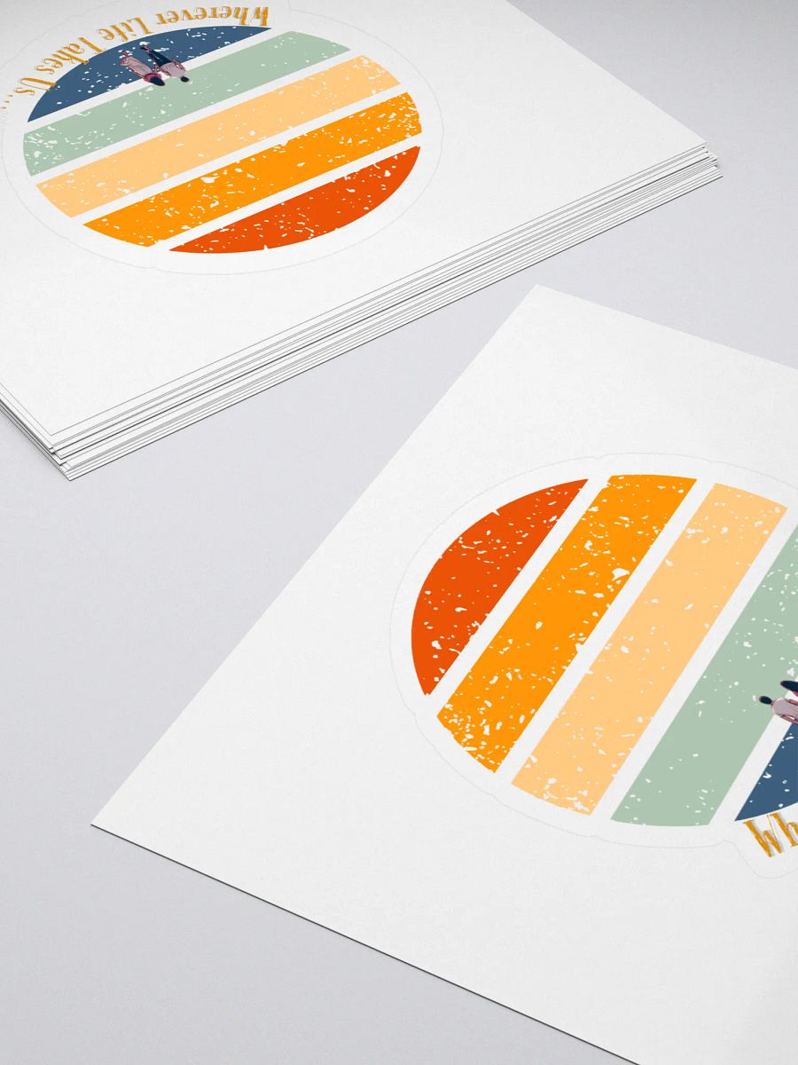 Sunset Lovers Kiss Cut Stickers product image (4)