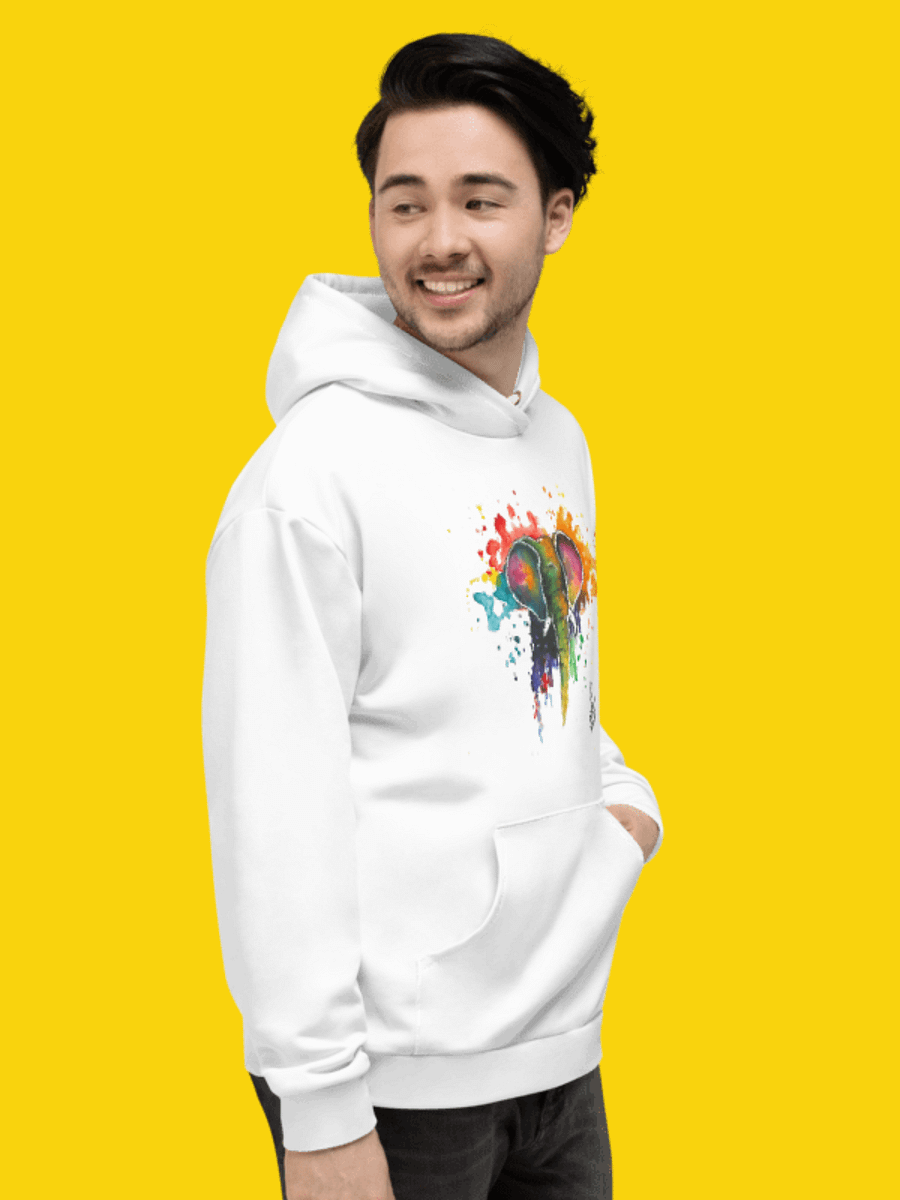 All-Over Print Recycled Unisex Hoodie ''Elefant'' | Anastasia Gracheva© product image (7)