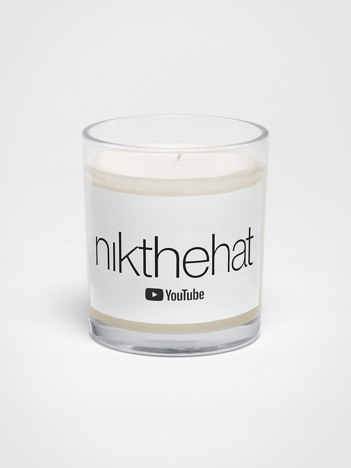 Soy Wax Candle in a Clear Glass Jar • nik the hat product image (1)