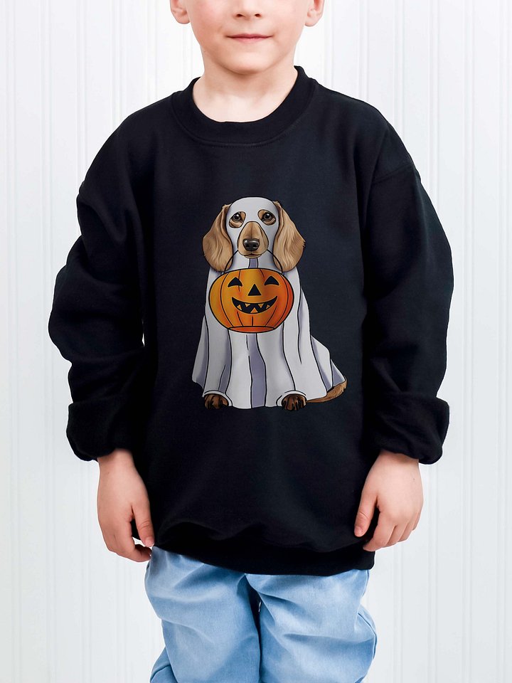 Halloween Dachshund(Fawn) Youth Sweatshirt product image (1)