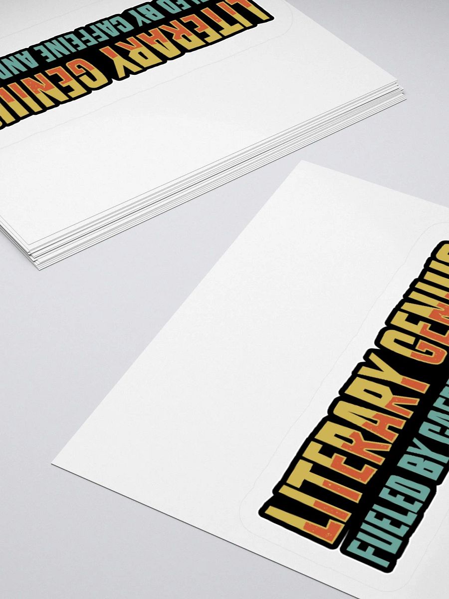 Funny Literary Sticker – Fueled by Caffeine & Beer! product image (11)