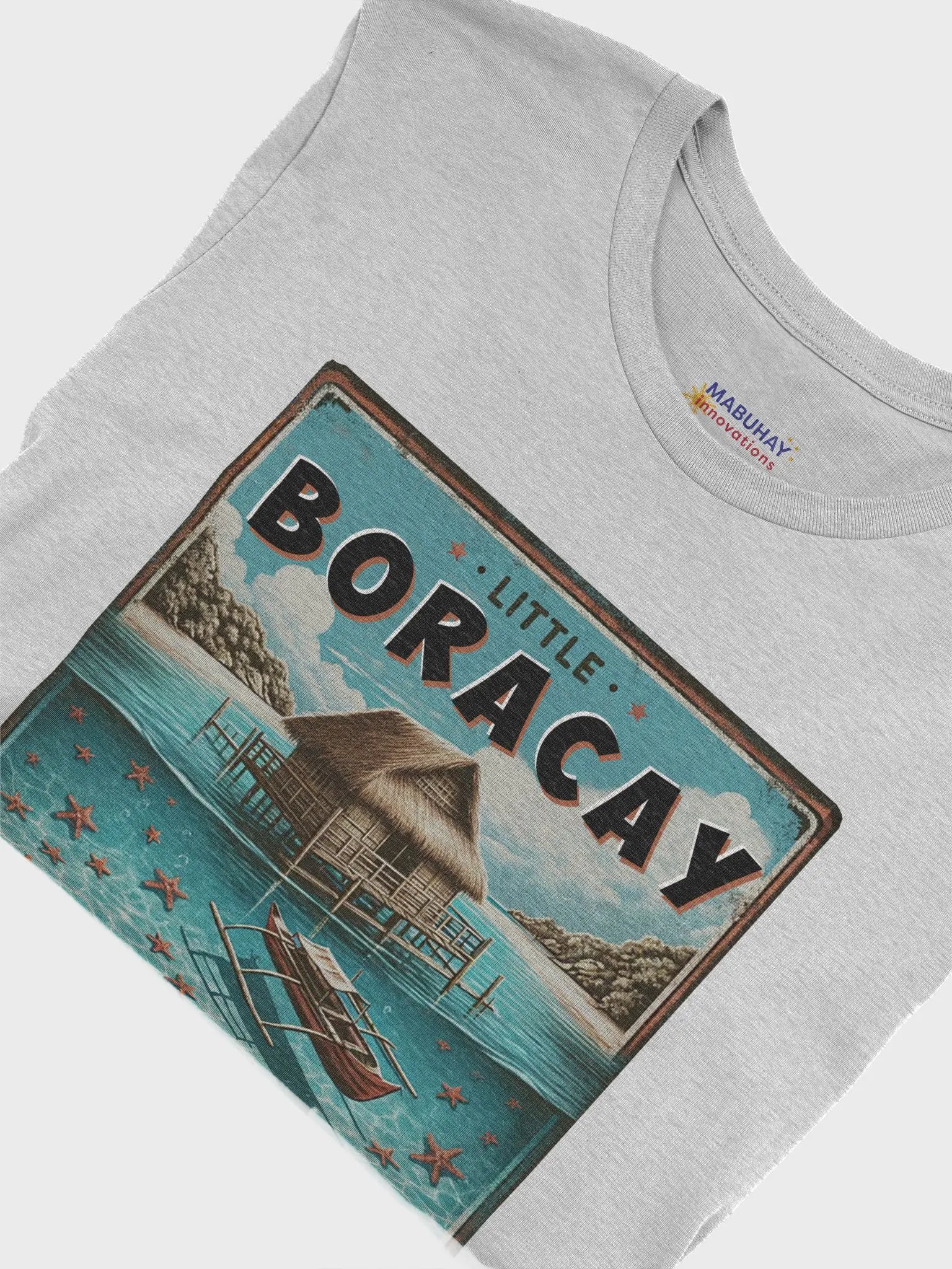 Little Boracay Tee, Floating Cottage Balsa and Filipino Boat Bangka with Starfish, Calatagan Batangas product image (51)