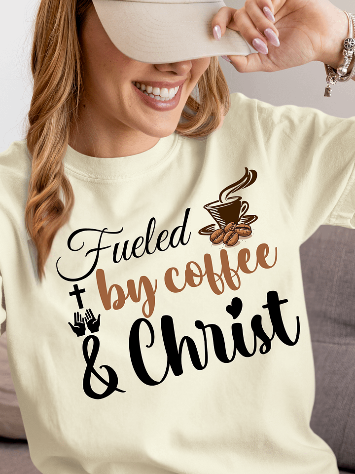 Fueled By Coffee and Chris, Comfort Colors T-shirt. product image (10)