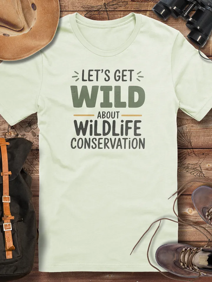 Let's Get Wild about Wildlife Conservation T-Shirt, Wildlife Conservation Lover Gift, Nature Lover T-shirt product image (1)