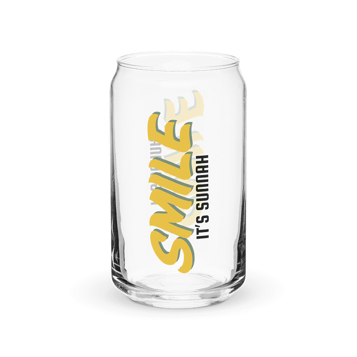 "Smile It's Sunnah" Glass in Golden Yellow product image (1)
