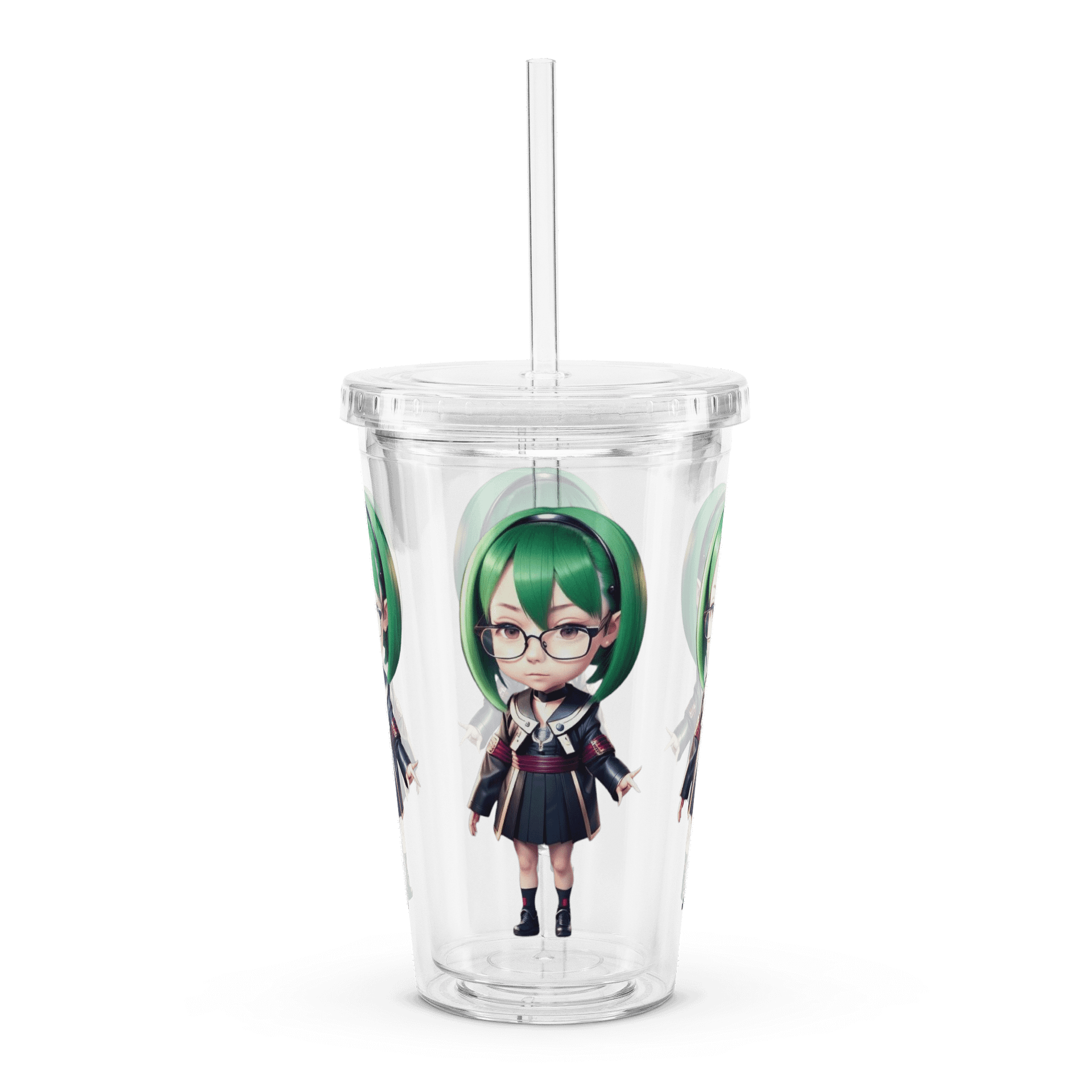(Green CHIBI) K Clear Plastic Tumbler product image (1)
