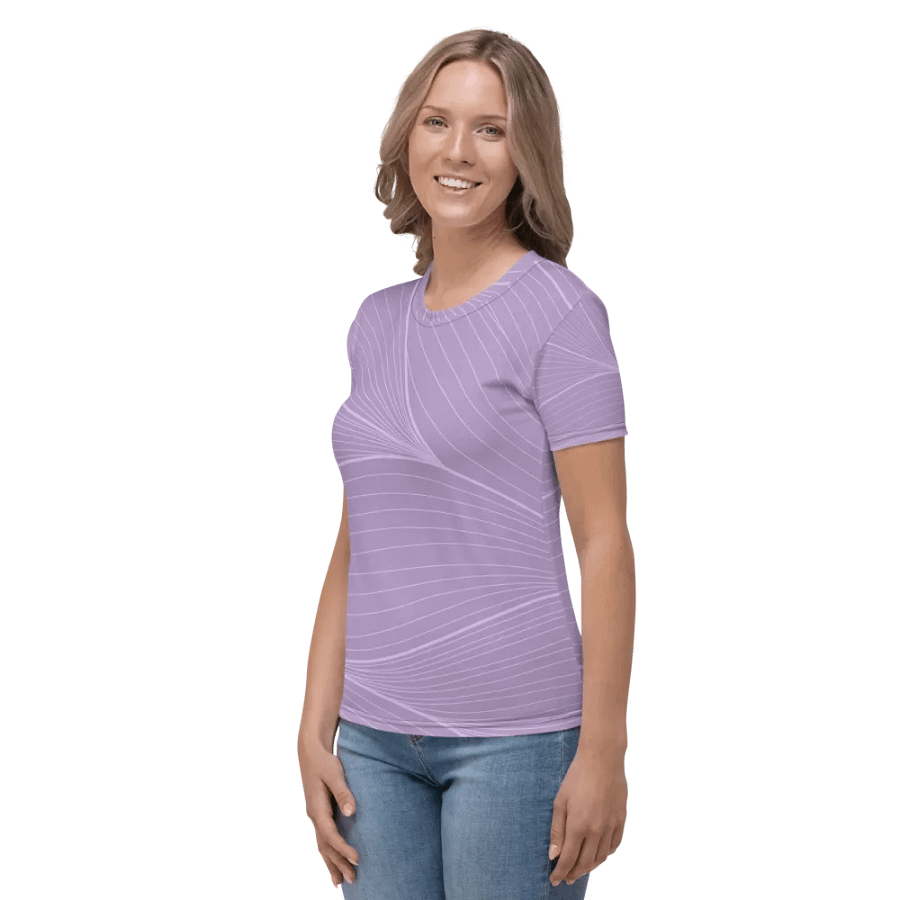 Lilac Flowing Lines Women's T-shirt product image (4)