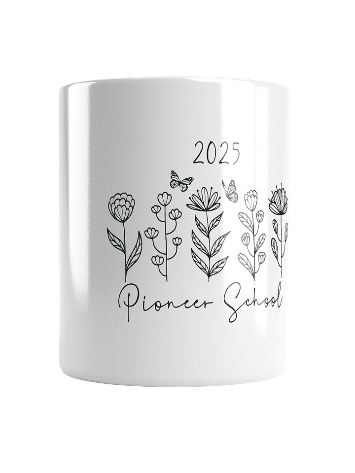 Pioneer School 2025 Mug with Floral Line Art – JW Ministry Gift product image (1)