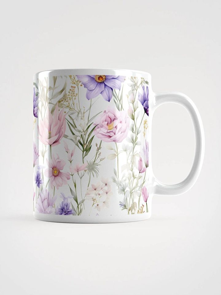 Floral Serenity White Glossy Mug product image (3)